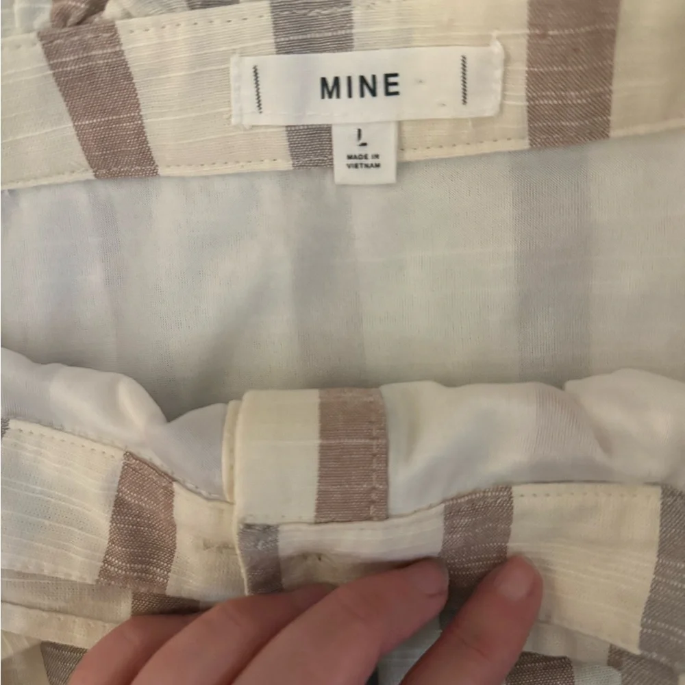 Mine A-Line Striped Skirt with Tie Waist